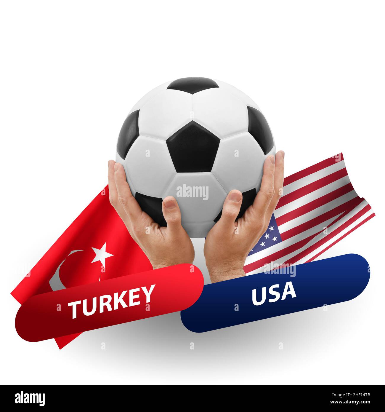 Match de football, équipes nationales turquie contre etats-unis Banque D'Images