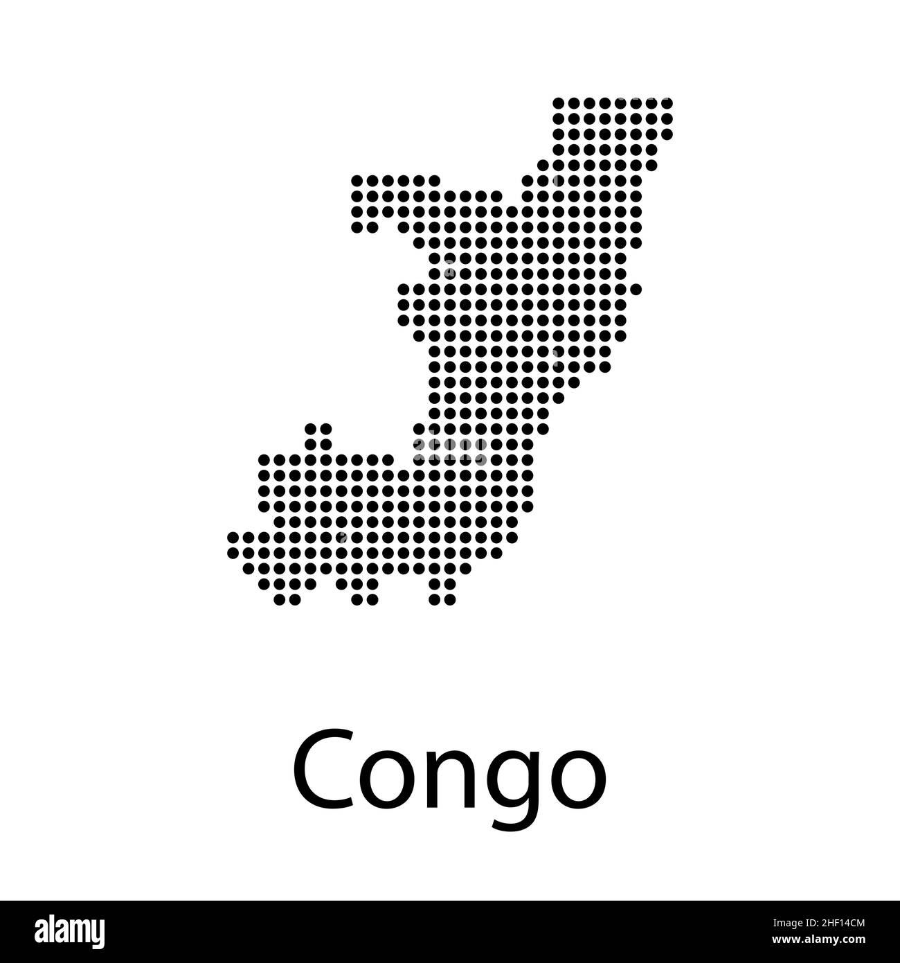 Carte vectorielle haute et détaillée - illustration vectorielle de la République démocratique du Congo Illustration de Vecteur