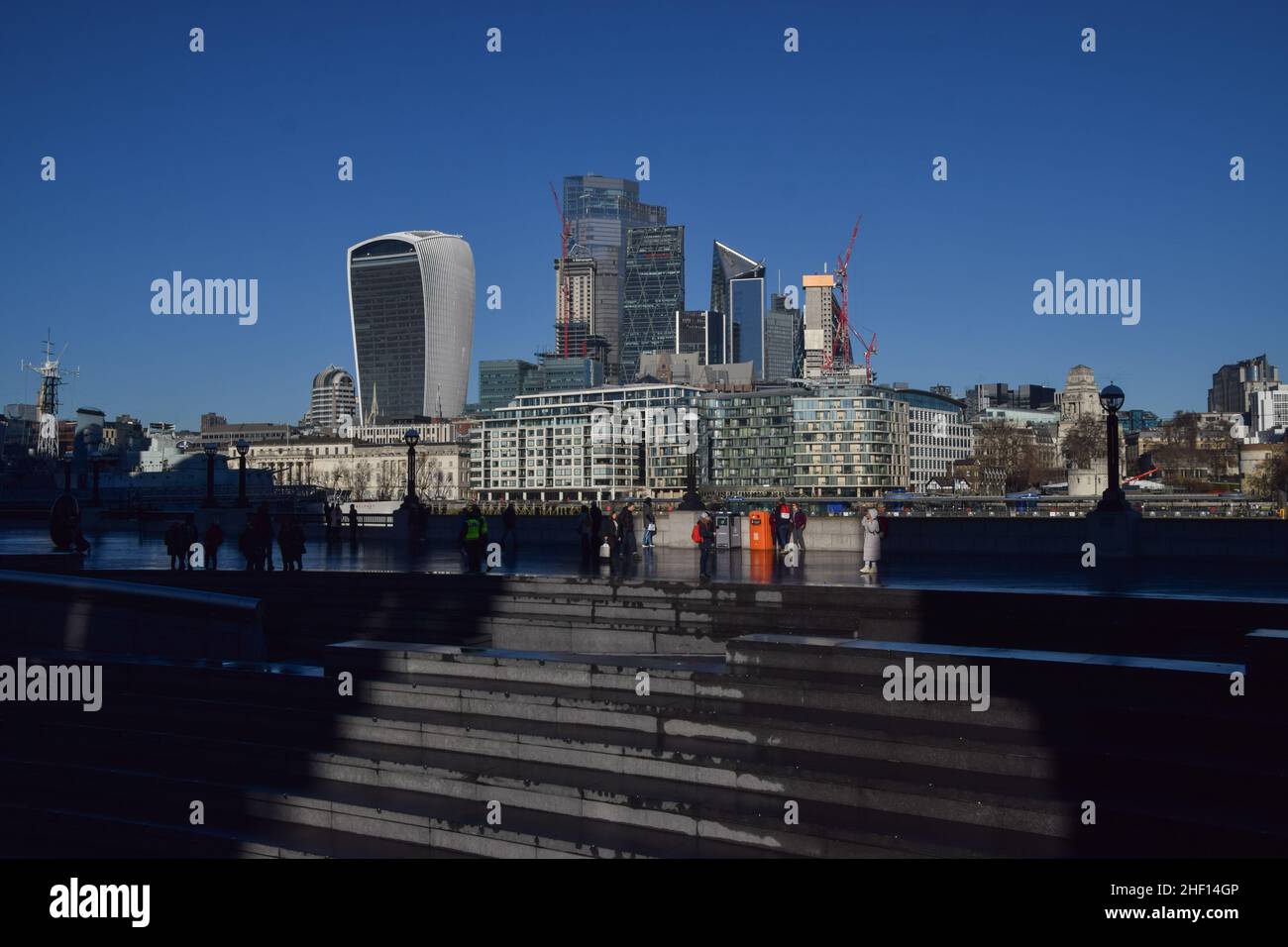 Londres, Royaume-Uni 13th janvier 2022.Vue sur la ville de Londres par une journée claire et ensoleillée.Credit: Vuk Valcic / Alamy Live News Banque D'Images