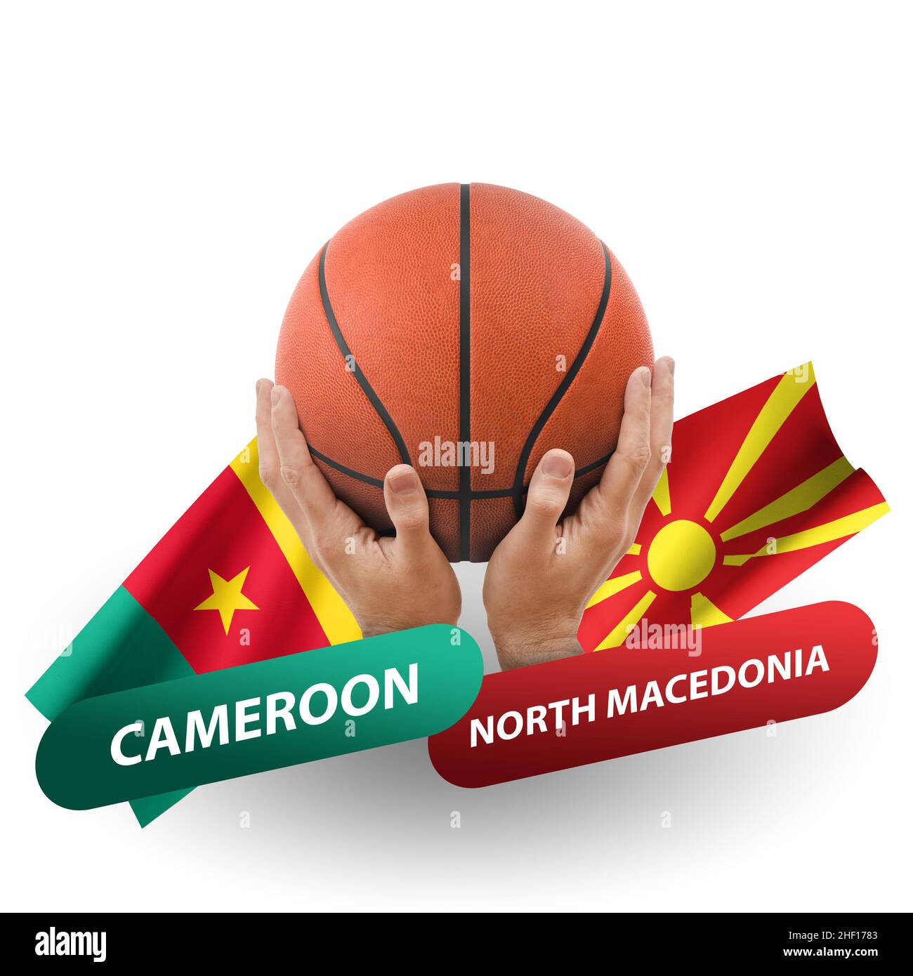 Match de basket-ball, équipes nationales cameroun vs Nord de la macédoine Banque D'Images