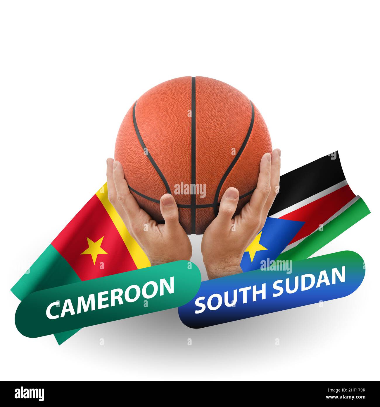 Match de basket-ball, équipes nationales cameroun vs Sud soudan Banque D'Images