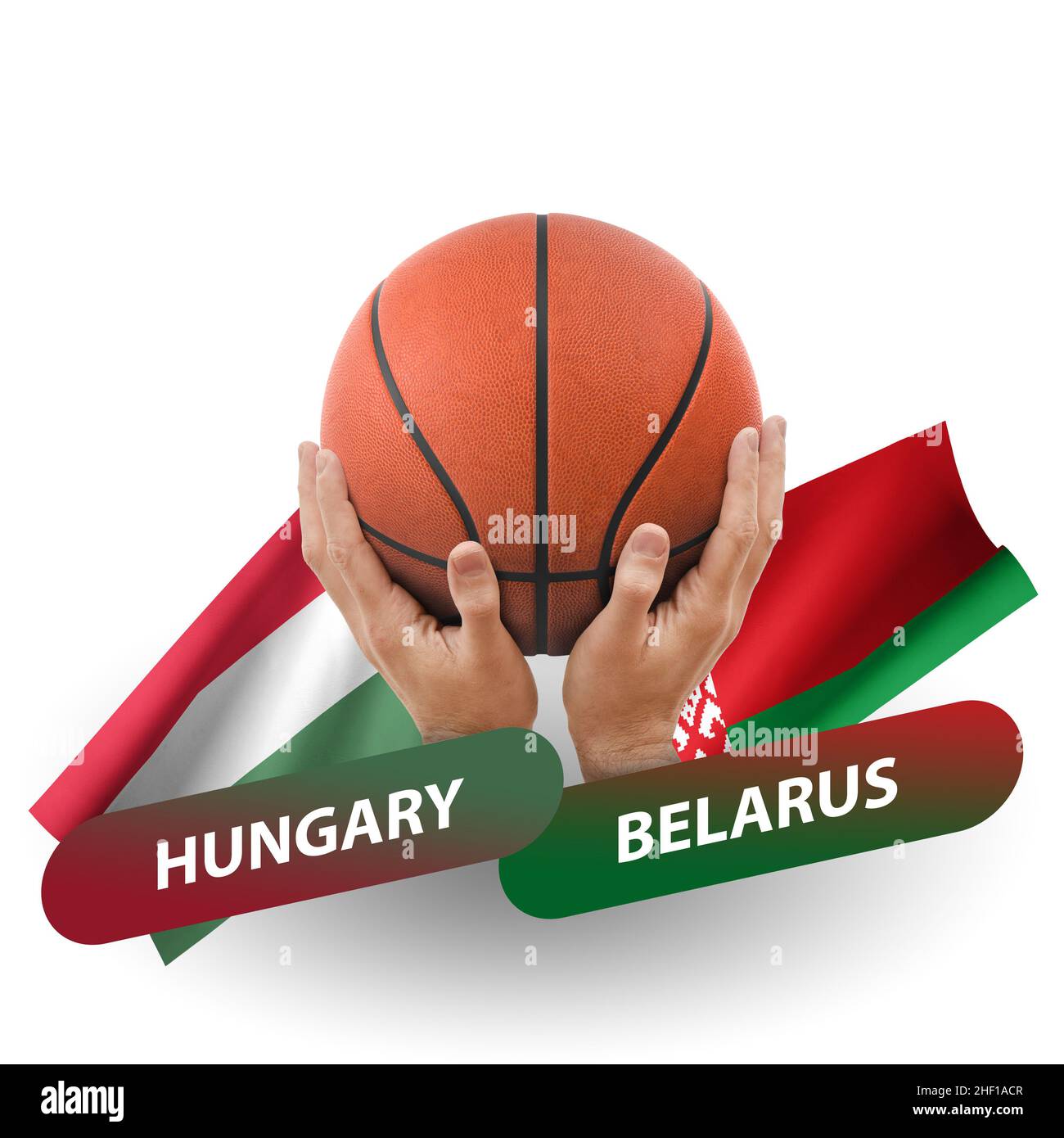 Match de basket-ball, équipes nationales hongrie contre biélorussie Photo  Stock - Alamy