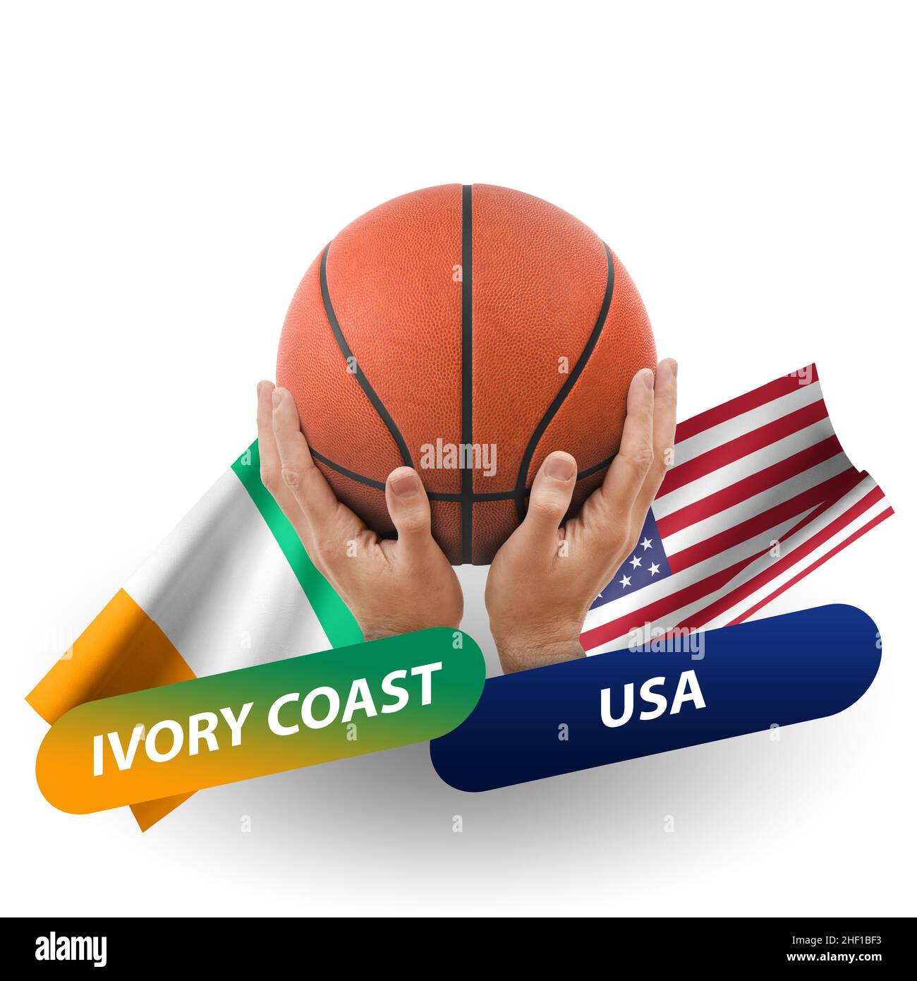Match de basket-ball, équipes nationales Côte d'ivoire vs états-unis Photo  Stock - Alamy