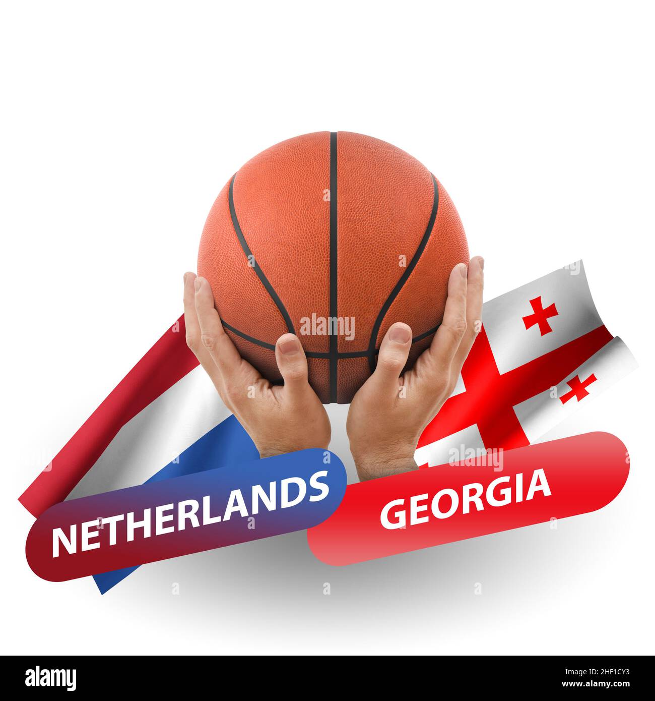 Match de basket-ball, équipes nationales pays-bas contre géorgie Photo  Stock - Alamy