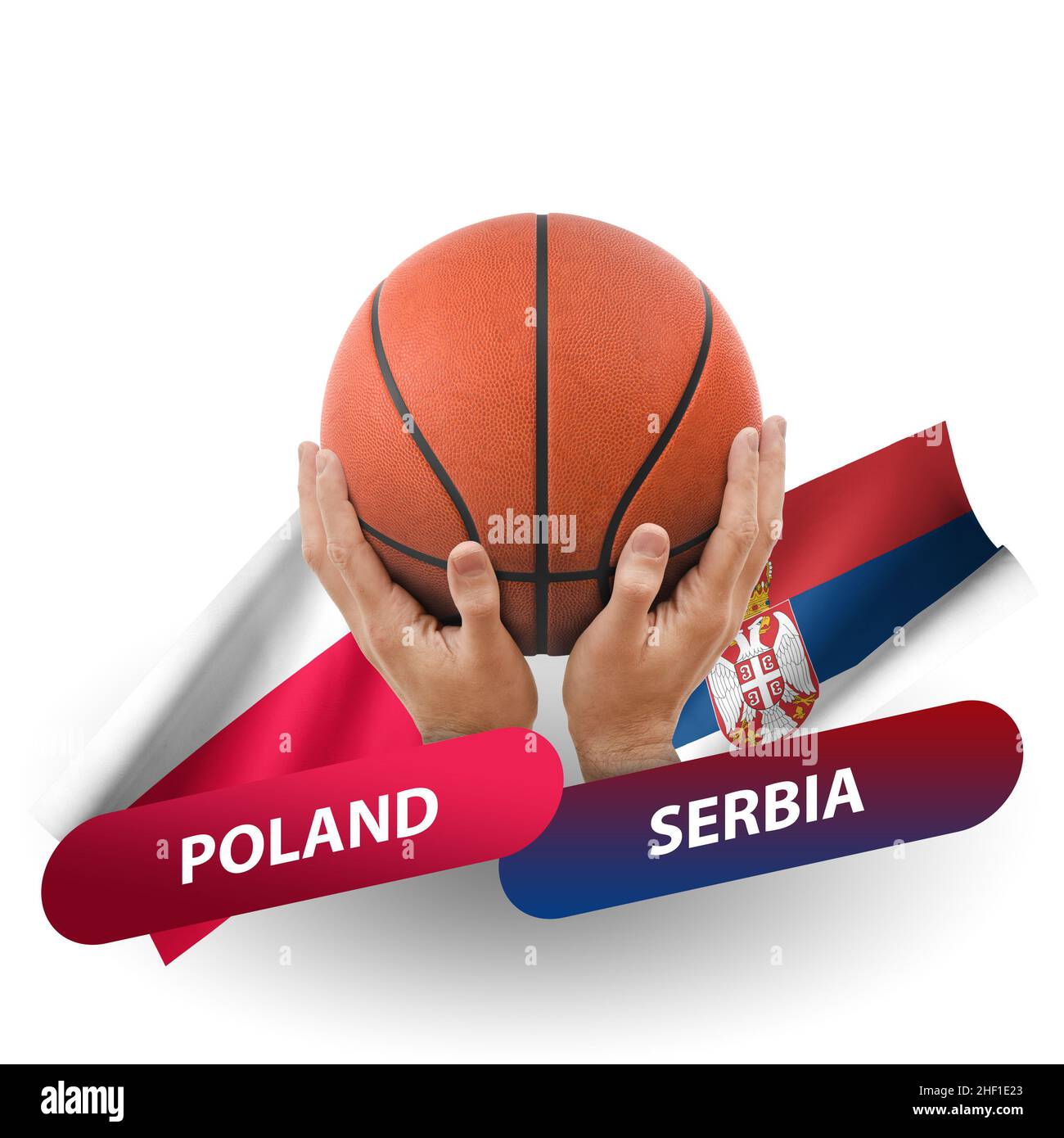 Match de basket-ball, équipes nationales pologne contre serbie Photo Stock  - Alamy