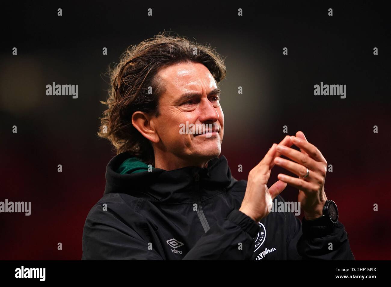 Thomas Frank, directeur de Brentford, lors du quatrième tour de la Carabao Cup au stade bet365, Stoke-on-Trent.Date de la photo: Mercredi 27 octobre 2021. Banque D'Images