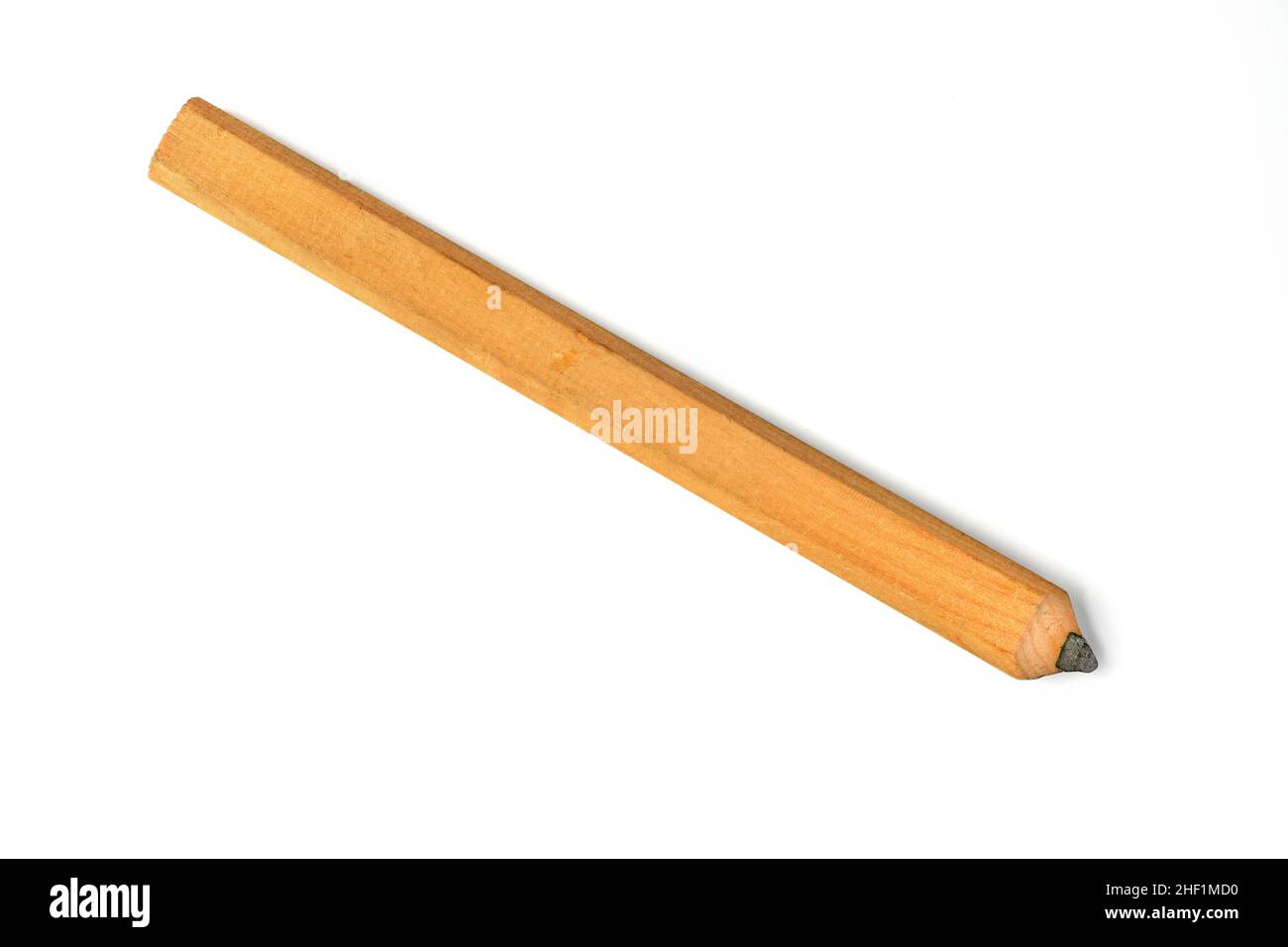 Crayon de menuisier isolé sur un fond blanc Banque D'Images