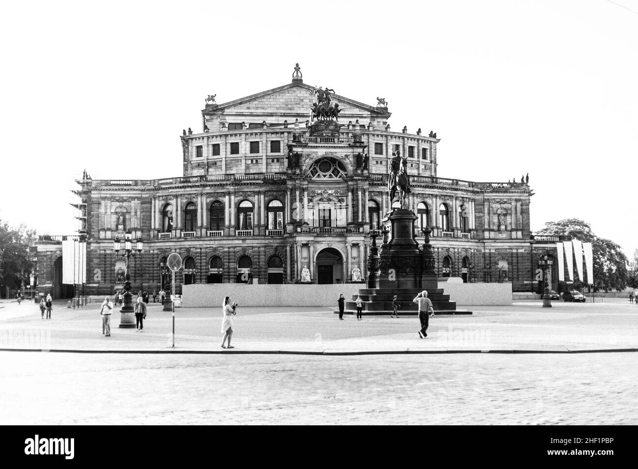 L'opéra, Semperoper Dresden Banque D'Images