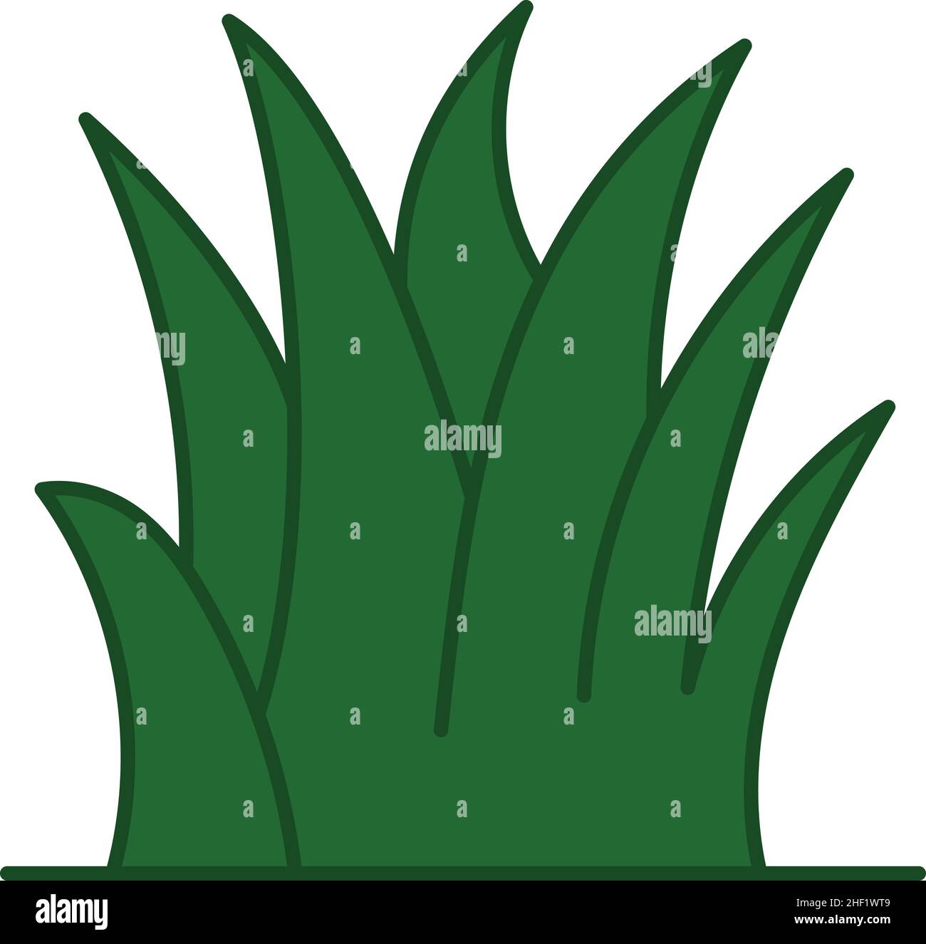 Image vectorielle de pelouse remplie à l'herbe Vector Illustration de Vecteur