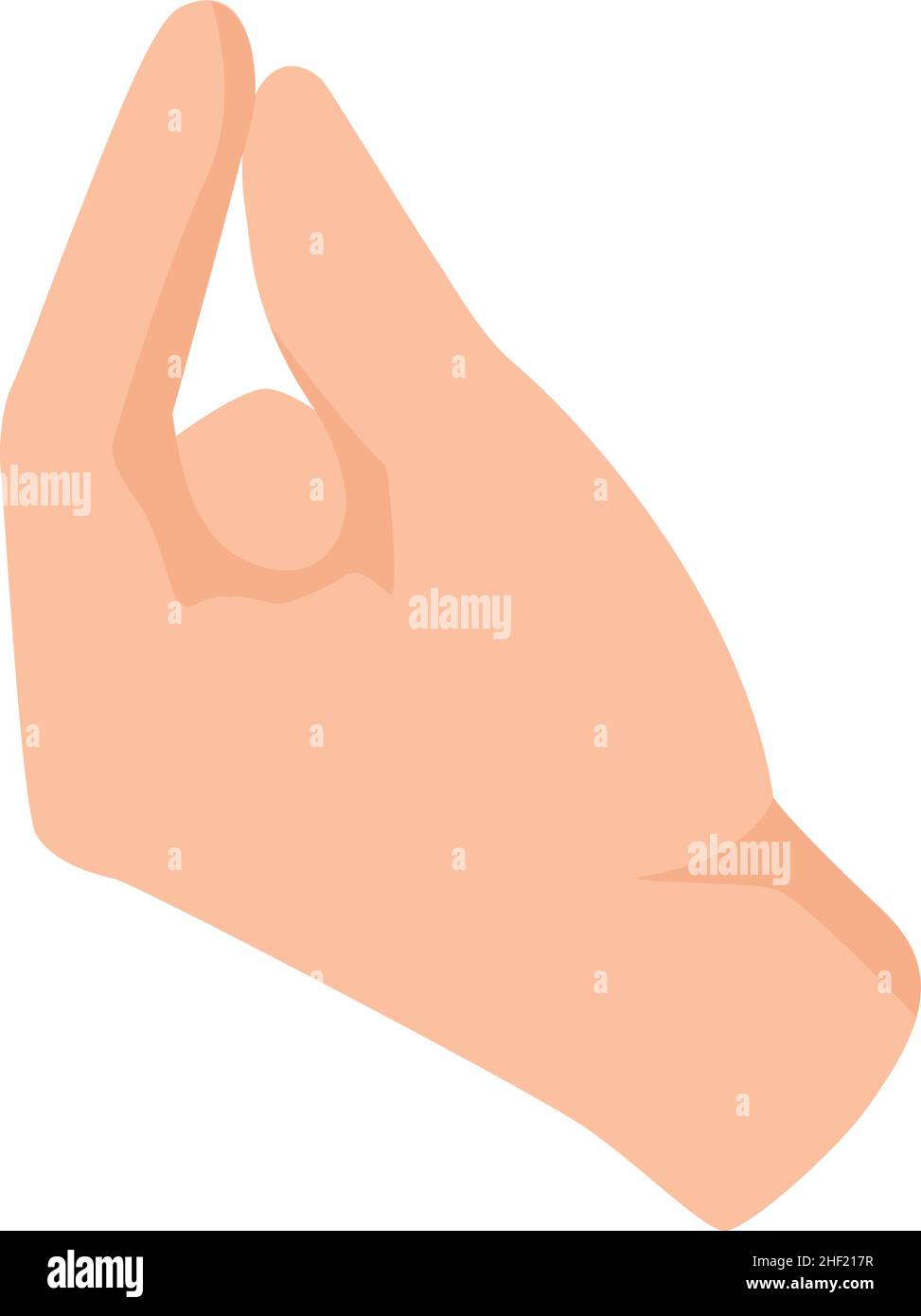 Mouvement de pression du doigt isolé sur fond blanc.Signe de la main de mouvement vectoriel, pression de doigt et aimantation, cliquez sur illustration facile Illustration de Vecteur