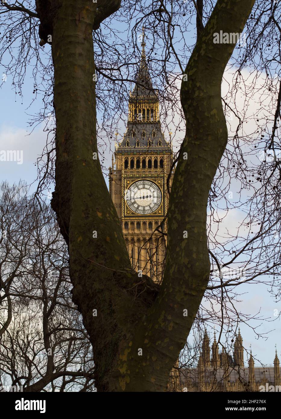 Tour de l'horloge du palais de Westminster abritant la cloche connue sous le surnom de Big Ben, conçue par Pugin.A tort appelé la tour St Stephe. Banque D'Images