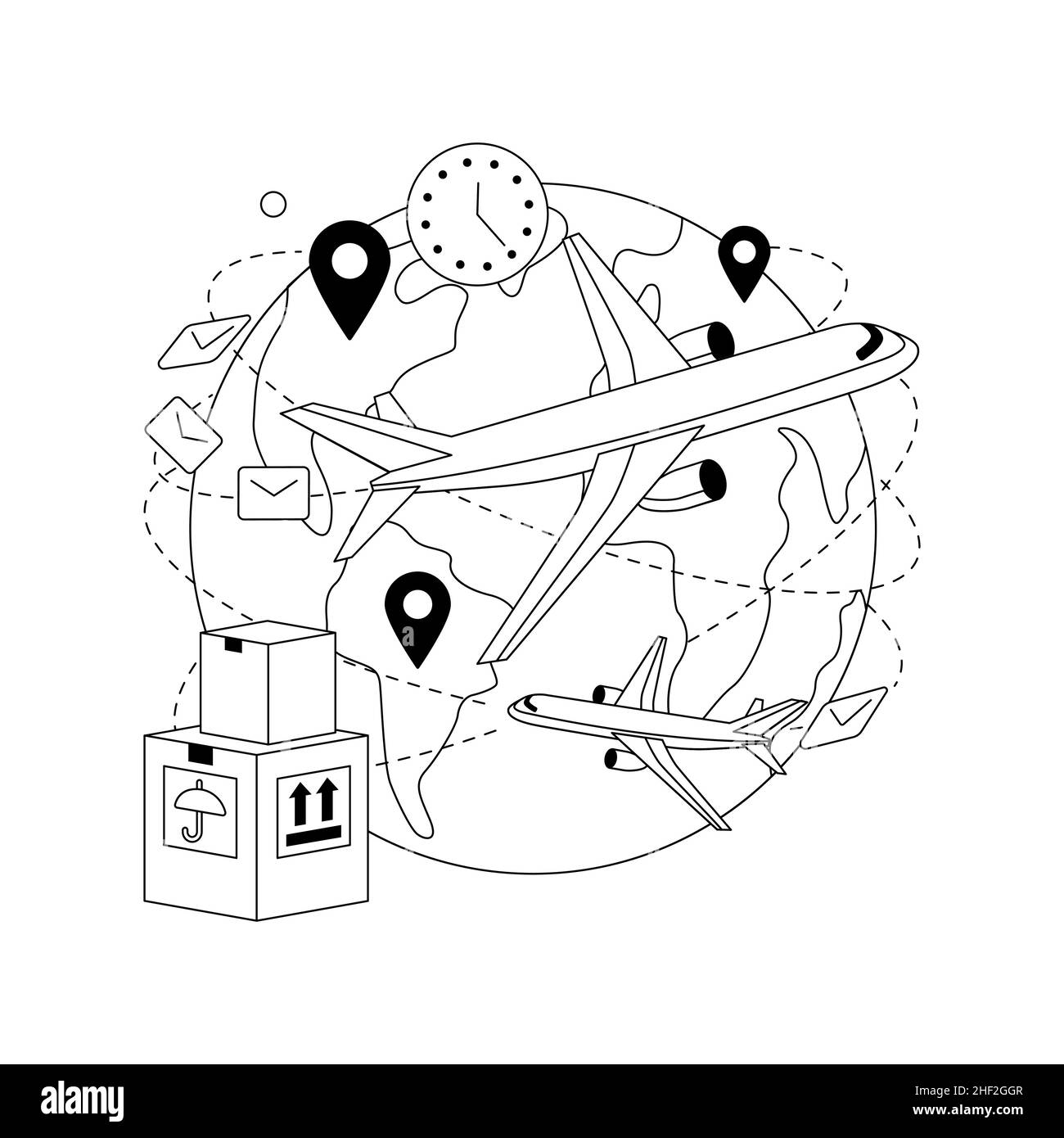 Illustration du vecteur de concept abstrait du service de livraison express. Illustration de Vecteur