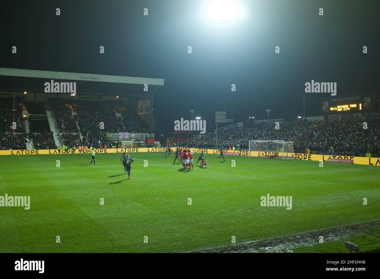 Score de Man City à Swindon Town Banque D'Images