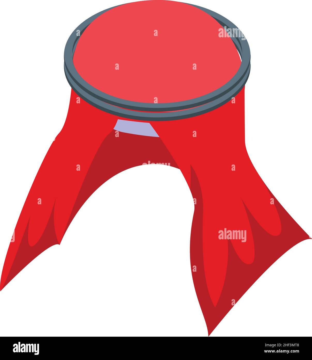 Icône rouge de turban vecteur isométrique.Homme arabe.Caractère musulman Illustration de Vecteur