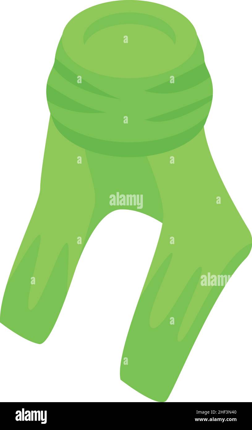 Icône de turban verte vecteur isométrique.Beauté bédouine.Homme arabe Illustration de Vecteur