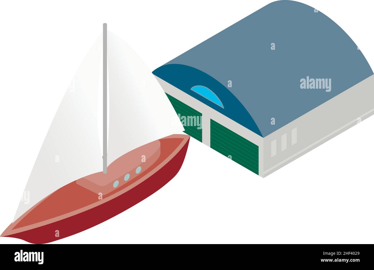 Pavillon de yacht Banque d'images détourées - Alamy