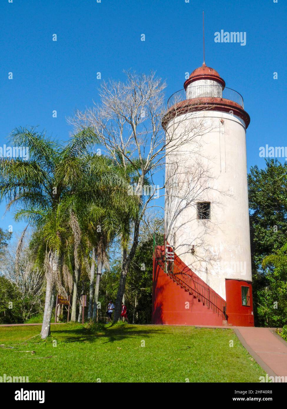 Célèbre petit phare de couleur rouge à Iguazu Banque D'Images