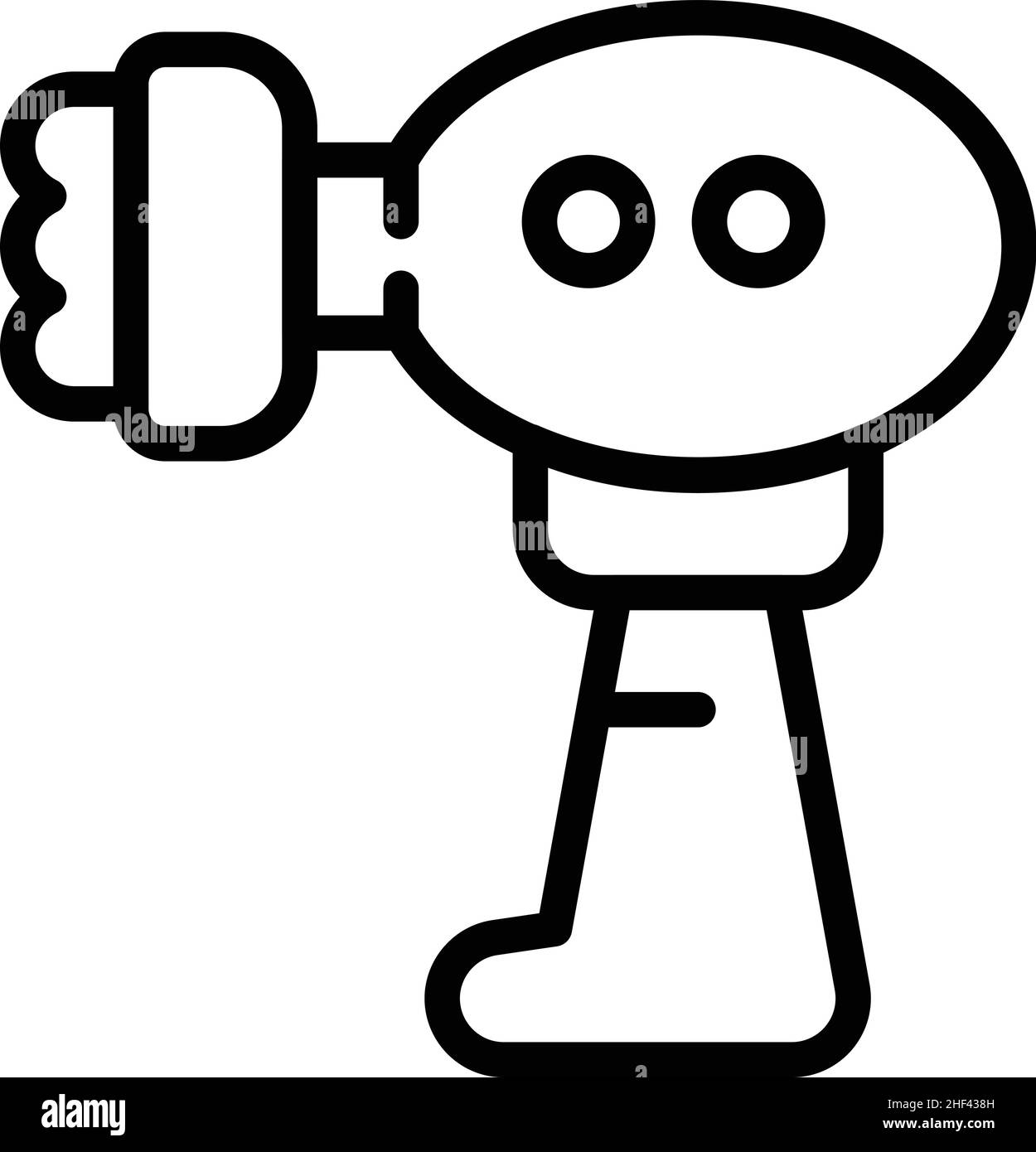 Vecteur de contour de l'icône du pistolet de massage.Visage de femme.Traitement du visage Illustration de Vecteur Vecteur de contour de l'icône du pistolet de massage.Visage de femme.Traitement du visage Illustration de Vecteur