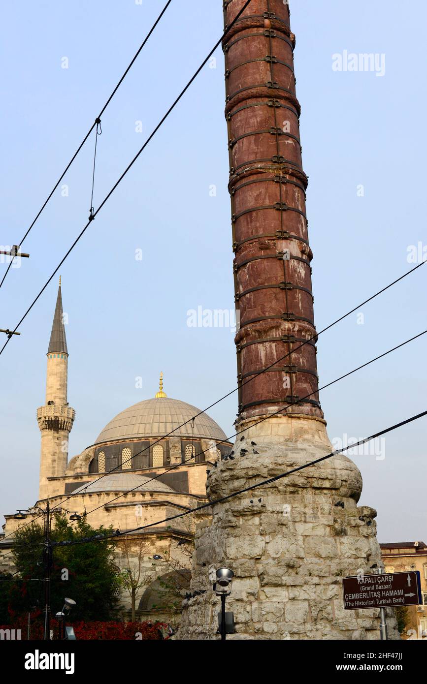 Colonne de Constantin à Istanbul, Turquie. Banque D'Images