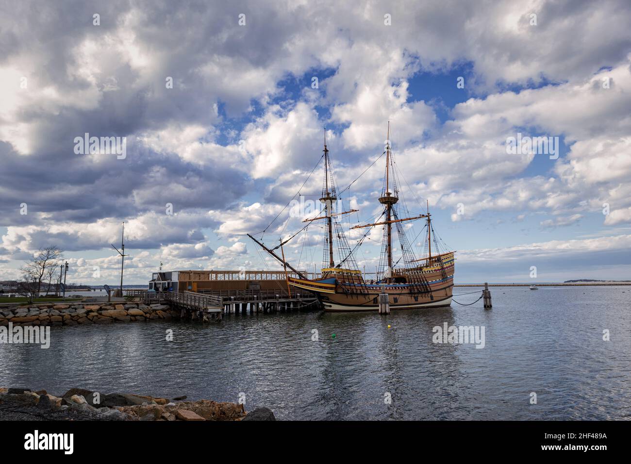 Le Mayflower à Plymouth, Massachusetts Banque D'Images