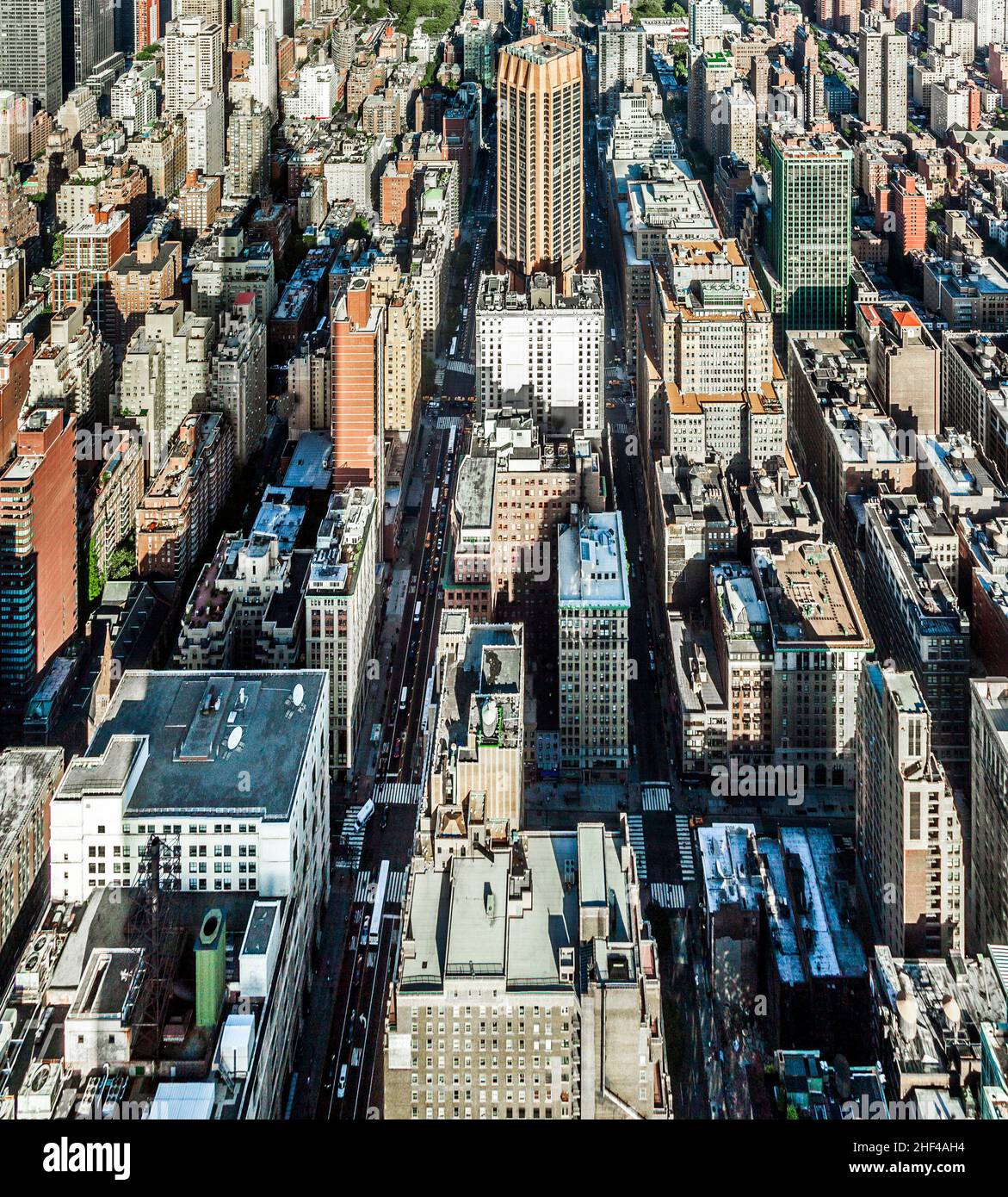 Manhattan, New York.Gratte-ciel et horizon de la ville. Banque D'Images