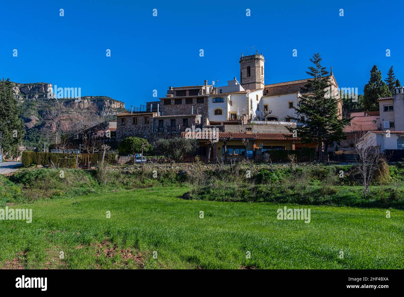 Riells del Fai, Valles Oriental, Barcelone, Catalogne, Espagne. Banque D'Images