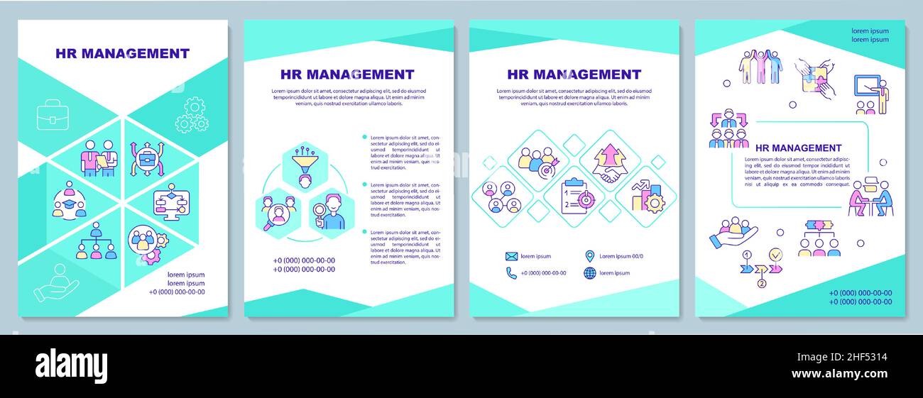 Modèle de brochure sur la gestion des RH Image Vectorielle Stock - Alamy