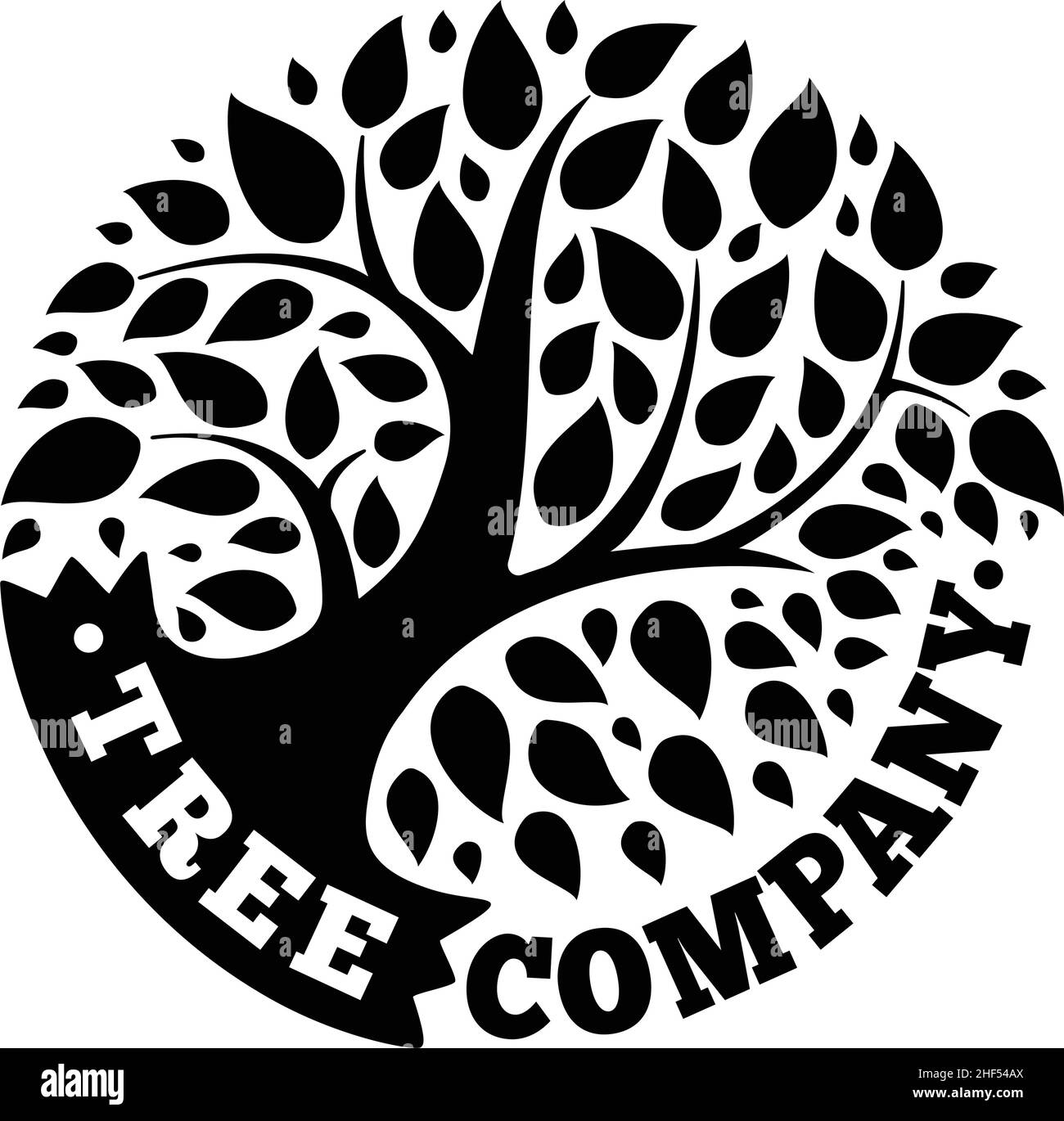 Modèle moderne et élégant avec logo en forme d'arbre.Vecteur et illustration. Illustration de Vecteur