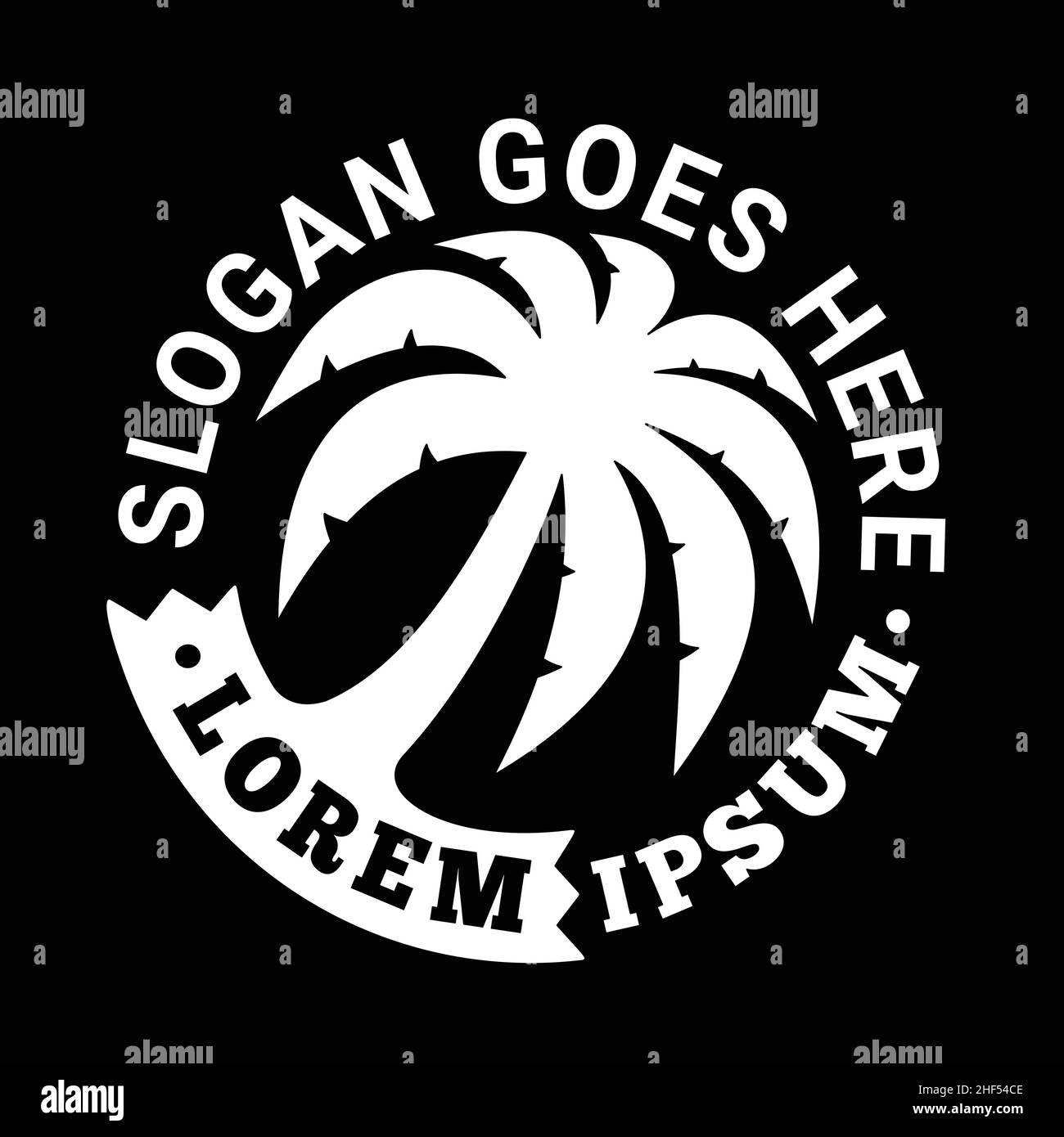 Modèle de conception du logo Palm Trees.Vecteur et illustration. Illustration de Vecteur