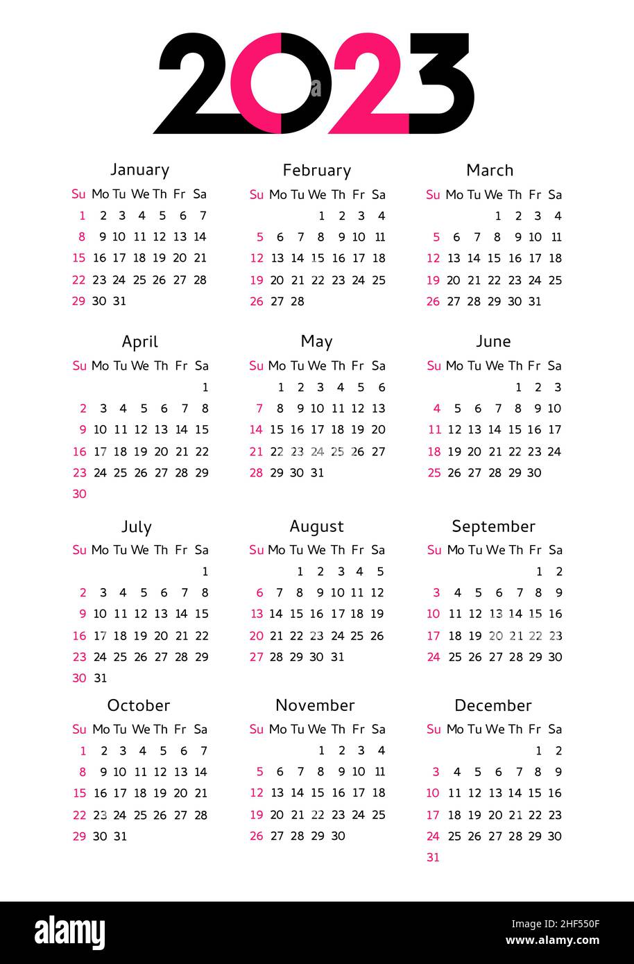 Calendrier Modifiable 2023 Modèle Modifiable Calendrier 2023 Ans, Début De La Semaine Le  Dimanche.illustration Vectorielle De La Conception Du Planificateur De  Conception D'entreprise.concept Graphique De Grille De Tableau De Calendrier  Image Vectorielle Stock - Alamy
