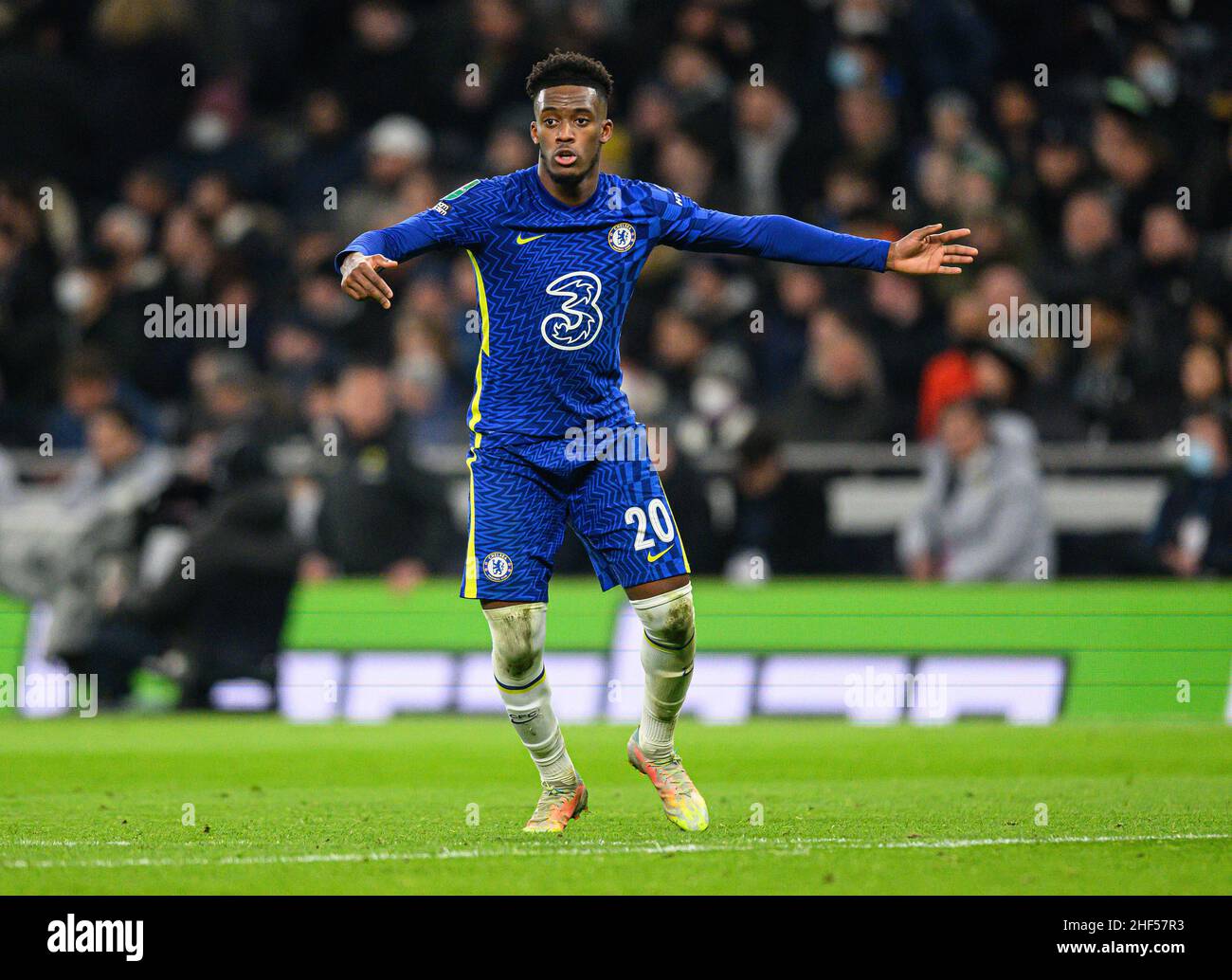 Londres, Royaume-Uni.12th janvier 2022.12 janvier - Tottenham Hotspur v Chelsea - Carabao Cup - demi-finale - deuxième étape - Tottenham Hotspur Stadium.Callum Hudson-Odoi lors de la demi-finale de la Carabao Cup, deuxième match au Tottenham Hotspur Stadium, Londres.Crédit photo : crédit: Mark pain/Alamy Live News Banque D'Images