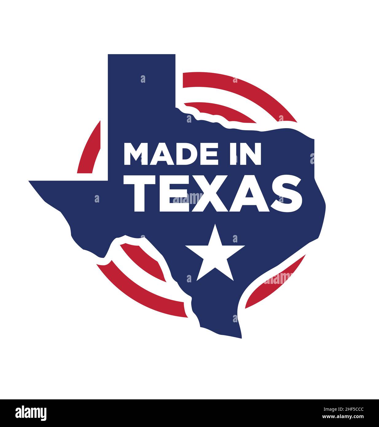 Fabriqué en Texas logo symbole vecteur isoalté sur fond blanc Illustration de Vecteur