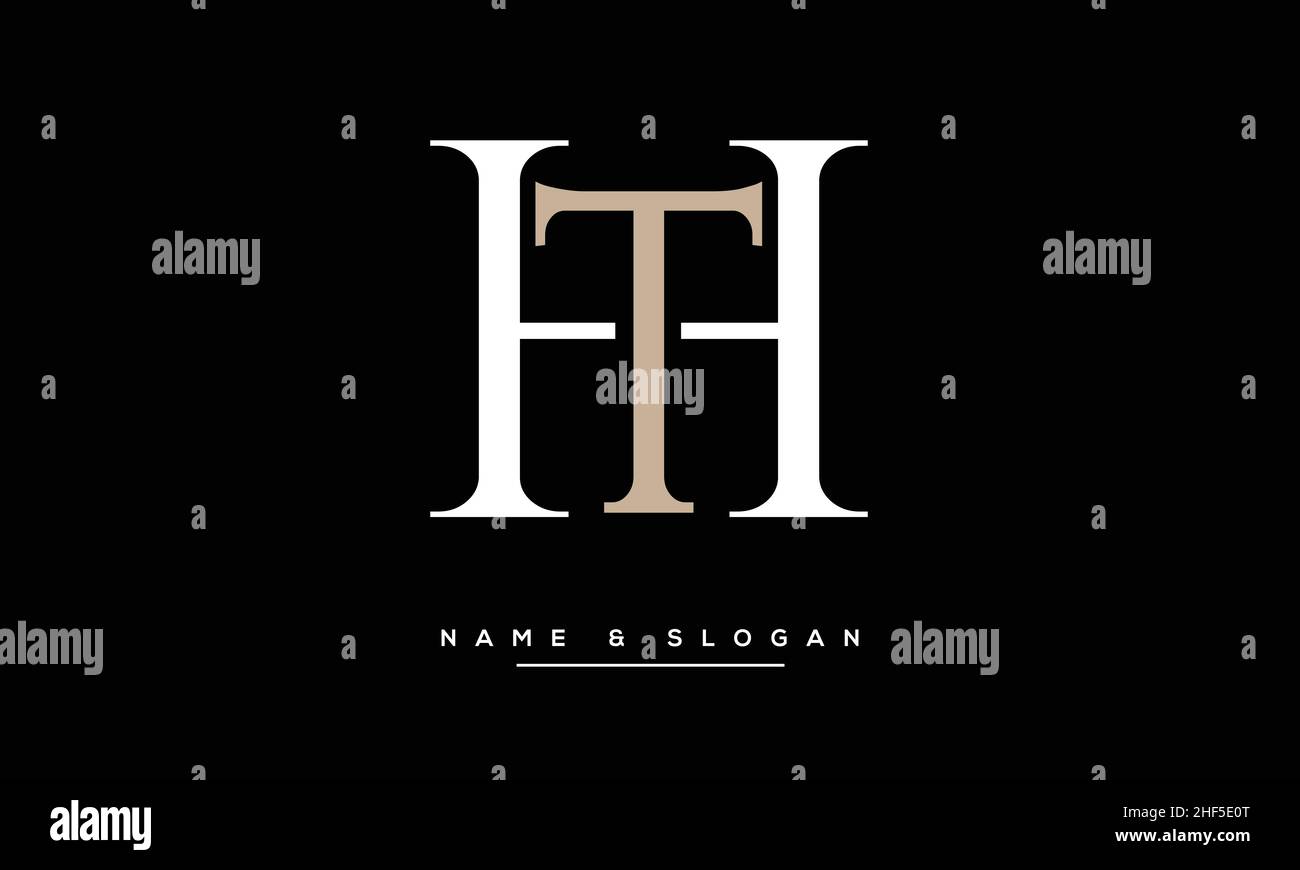 TH, HT lettres abstraites logo monogramme Illustration de Vecteur