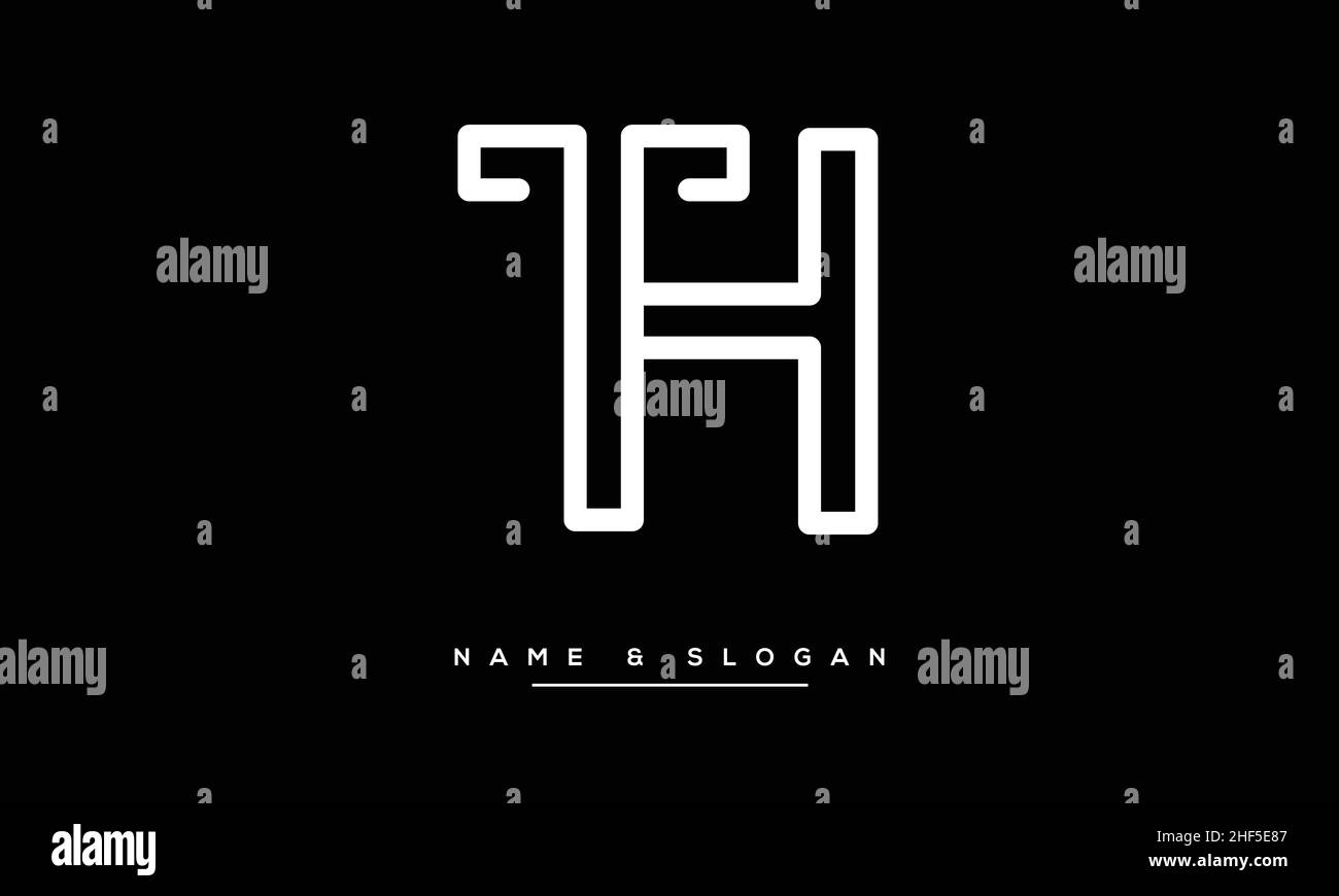 TH, HT lettres abstraites logo monogramme Illustration de Vecteur
