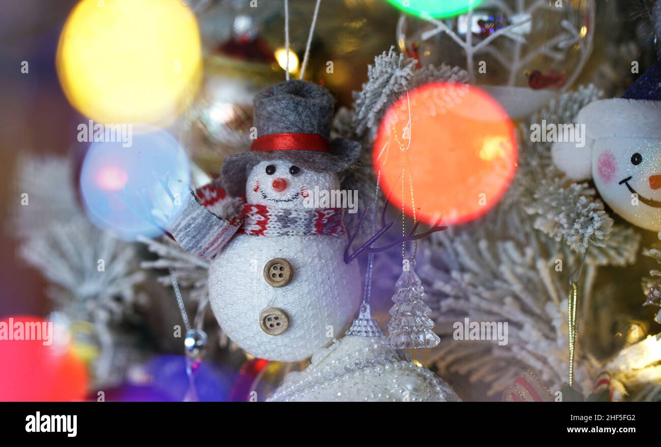 Décorations de Noël en sapin de Noël. Banque D'Images
