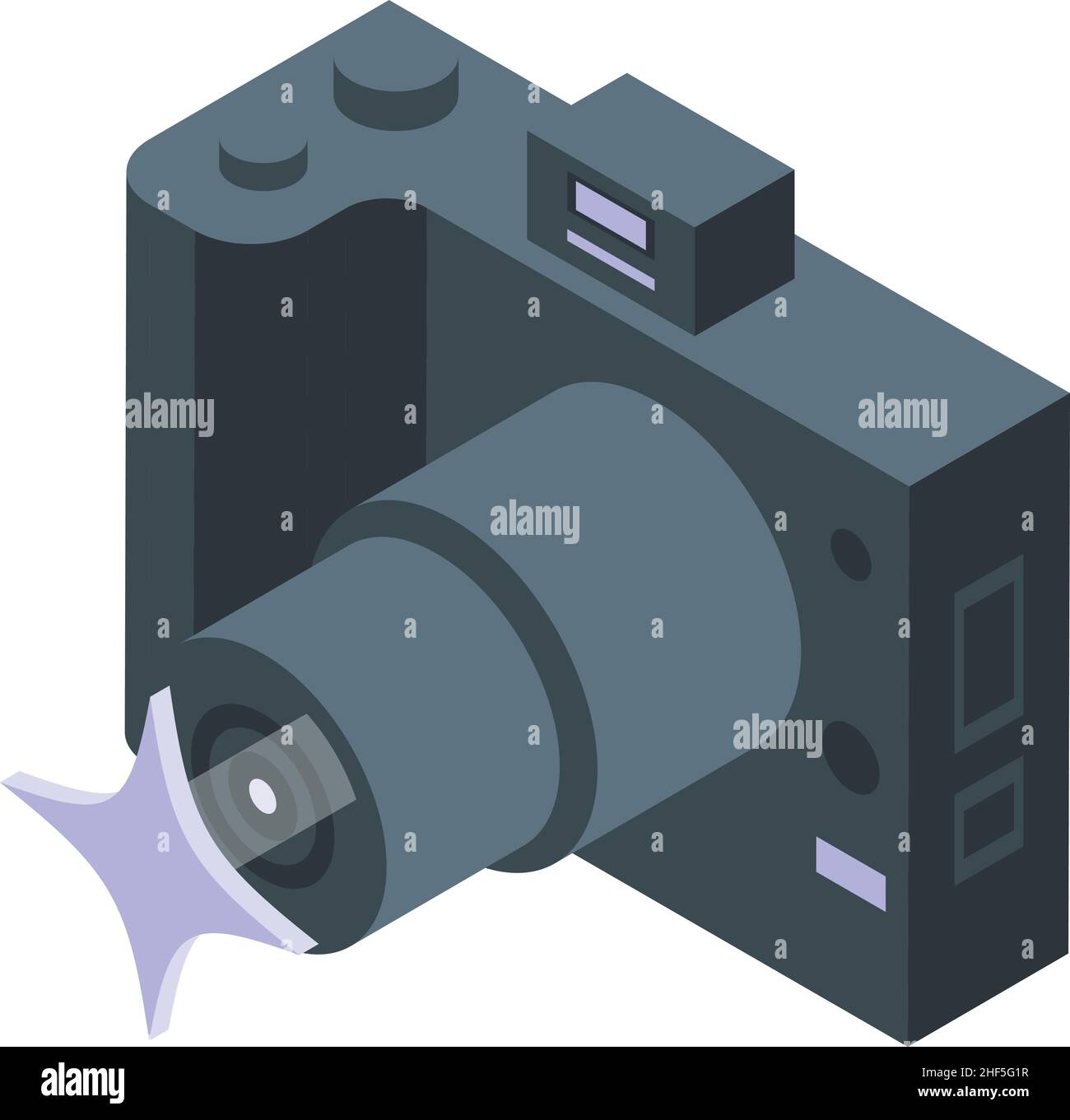 Vecteur isométrique de l'icône de caméra de fête.Appel virtuel.Zoom vidéo Illustration de Vecteur