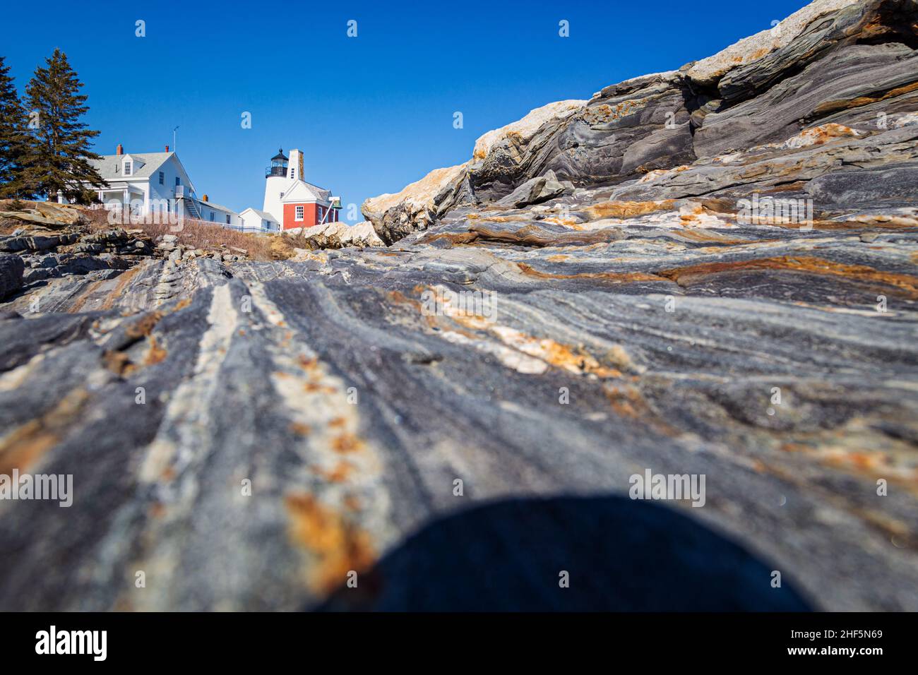 Pemaquid Point Lighthouse, Maine Banque D'Images