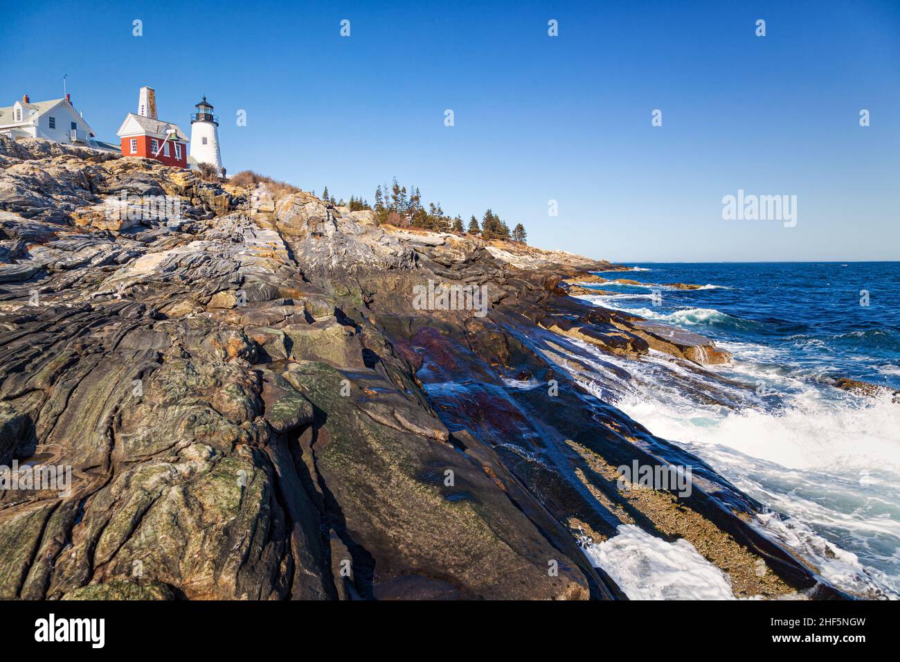 Pemaquid Point Lighthouse, Maine Banque D'Images