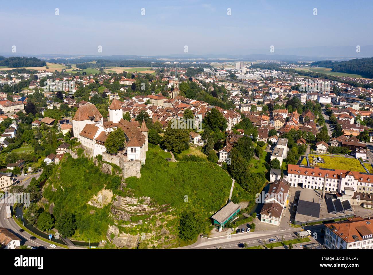 Petite ville de Burgdorf dans la vallée de l'Emmen (Emmental), Suisse Banque D'Images