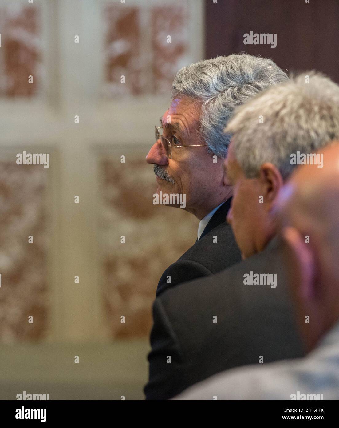 Thomas Piketty présente son livre « la capitale du XXIe siècle », Sala della Regina, à la Chambre des députés.Photo : Massimo d'Alema.© Andrea Sabbadini Banque D'Images