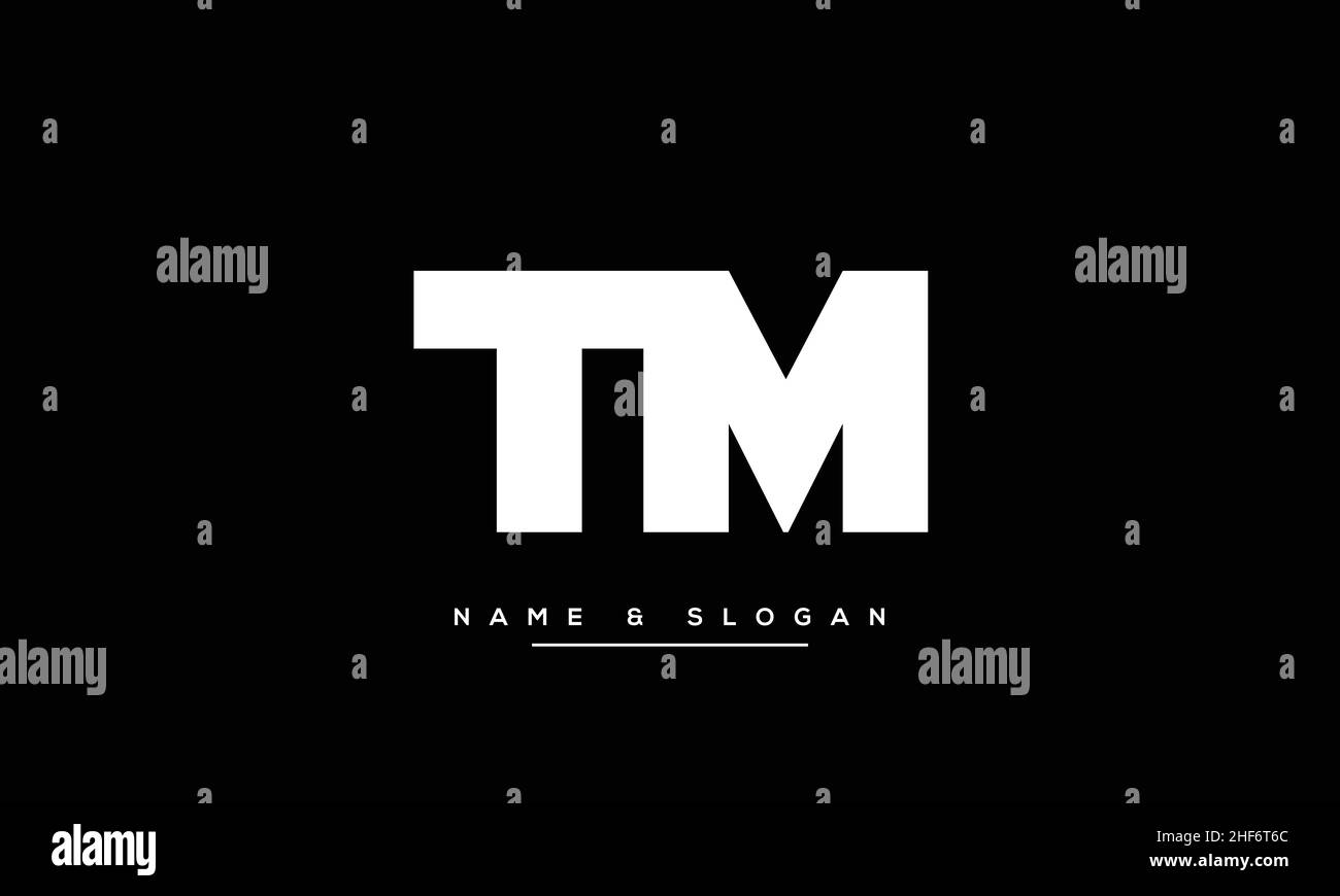 TM, MT lettres abstraites logo monogramme Illustration de Vecteur