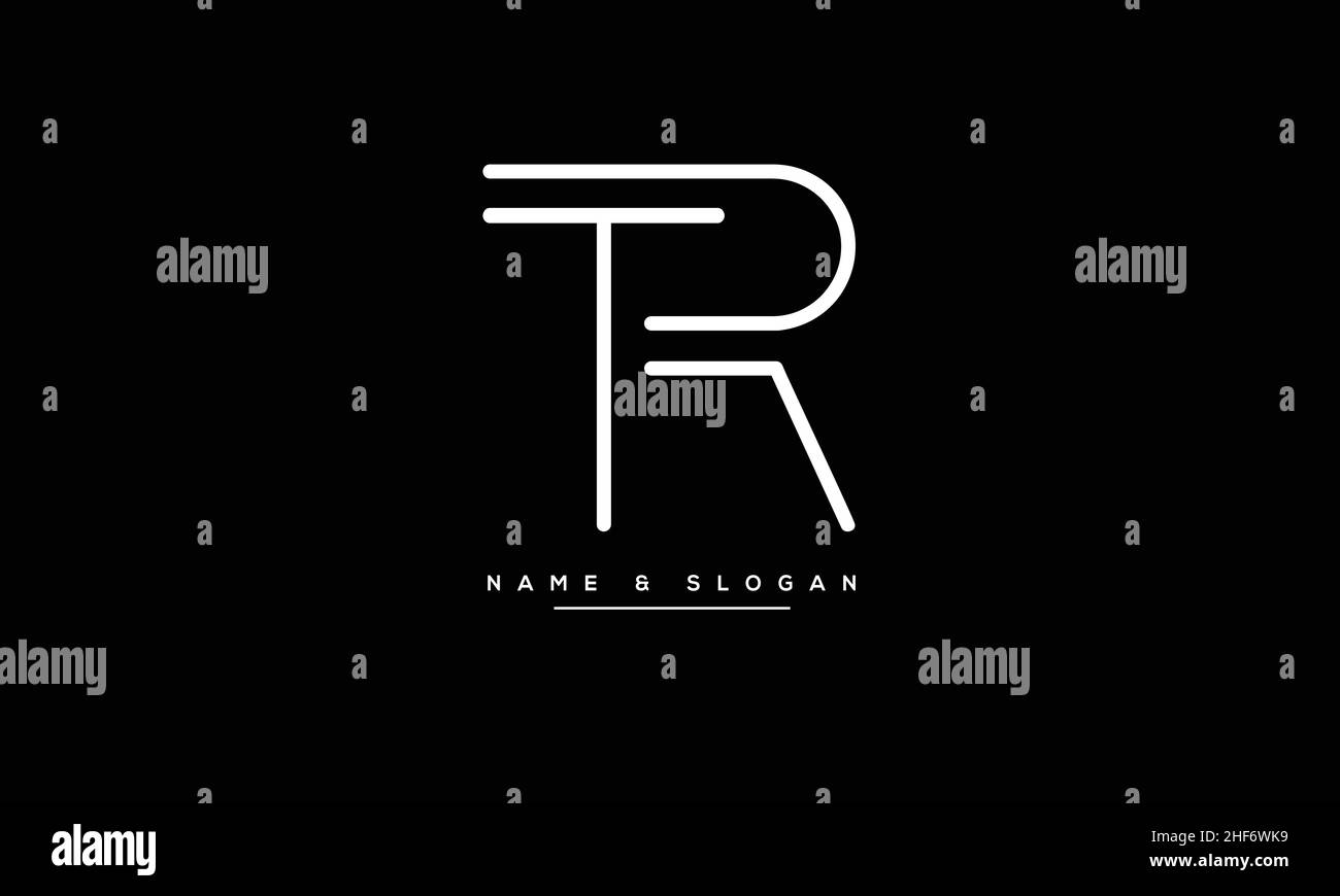 Tr, RT Abstract Letters logo Monogram Illustration de Vecteur