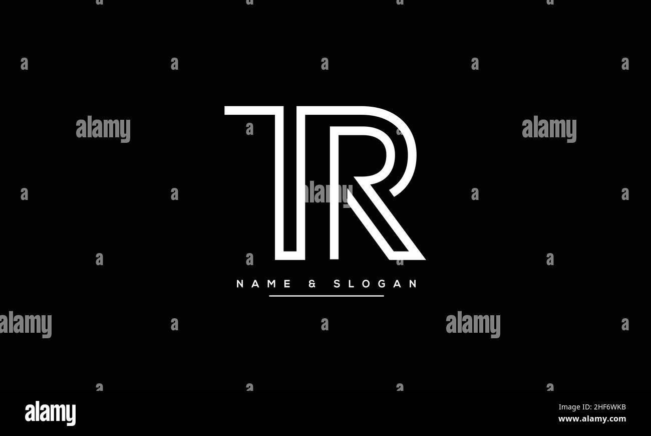 Tr, RT Abstract Letters logo Monogram Illustration de Vecteur