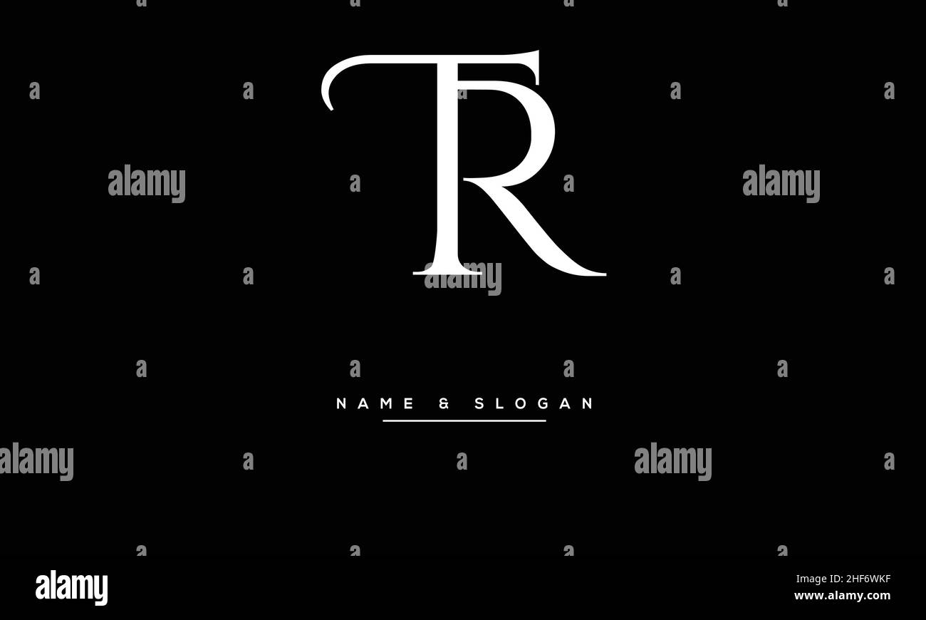 Tr, RT Abstract Letters logo Monogram Illustration de Vecteur