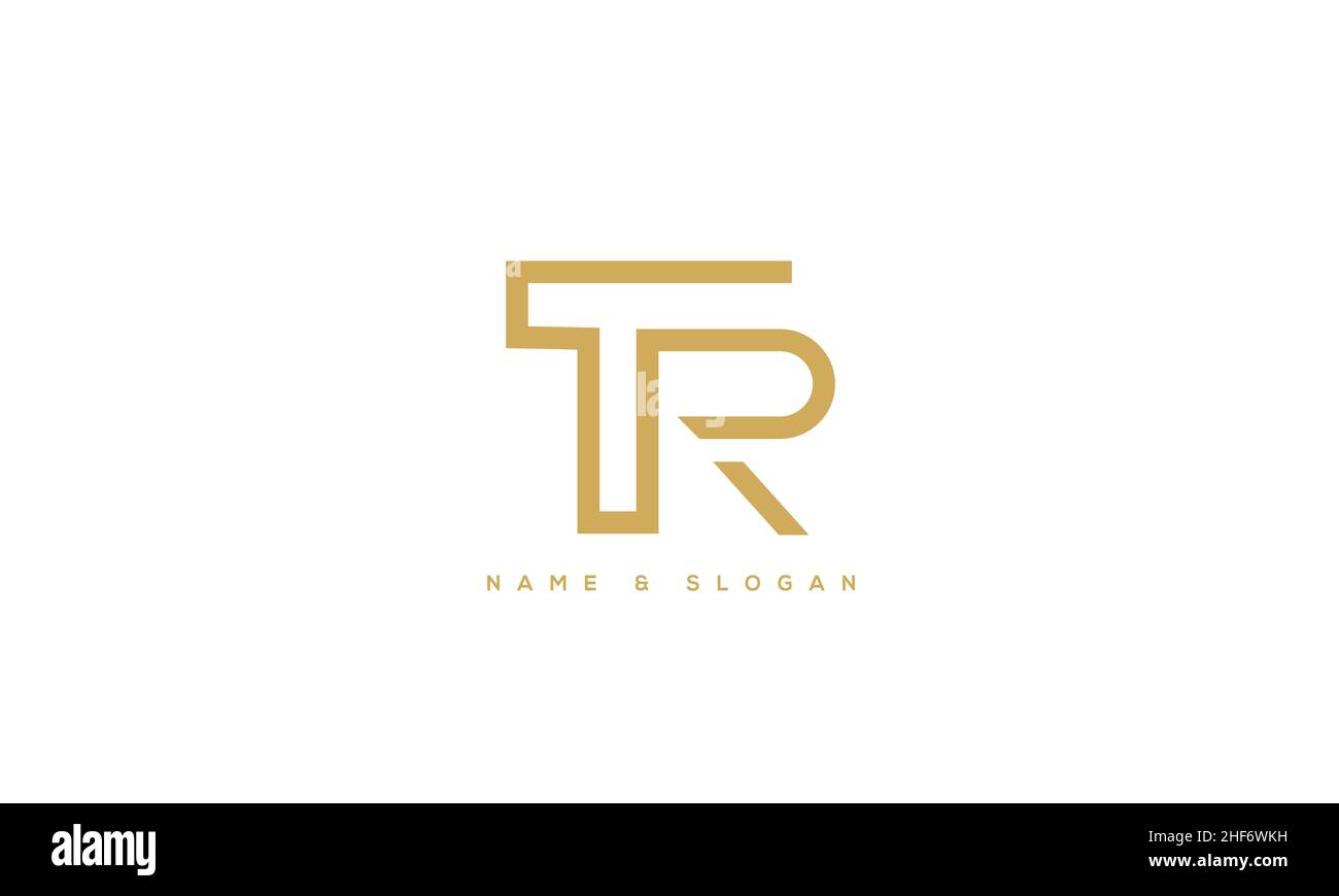 Tr, RT Abstract Letters logo Monogram Illustration de Vecteur