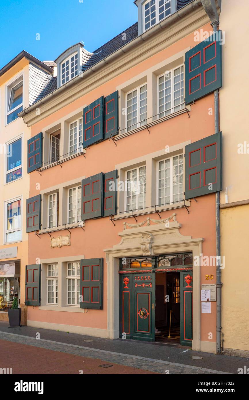 Ville natale de Beethoven à Bonngasse, Bonn, vallée du Rhin, Rhénanie-du-Nord-Westphalie, Allemagne Banque D'Images