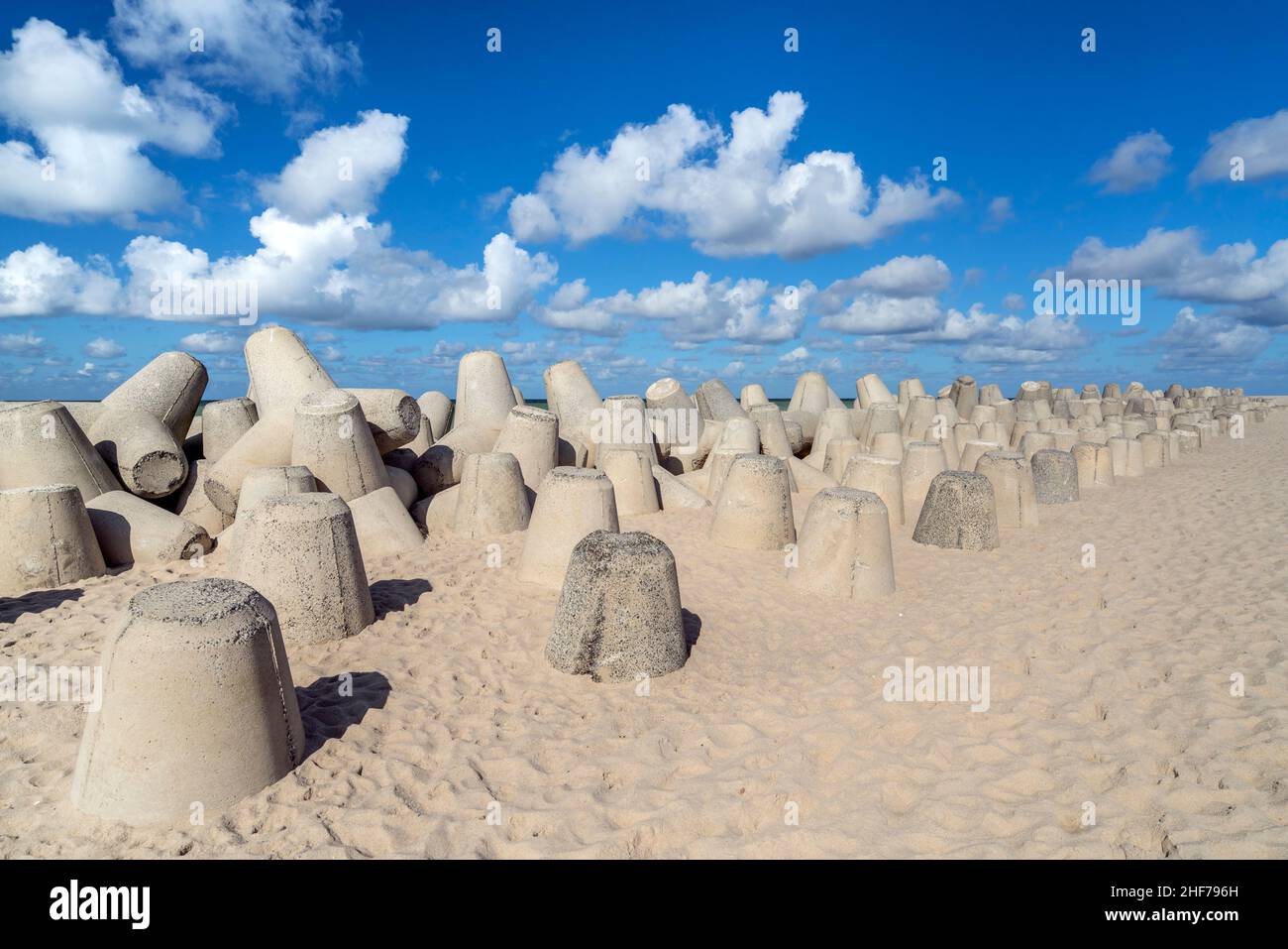 Plage à la Hörnum Ode, Ile de Sylt, Schleswig-Holstein, Allemagne Banque D'Images