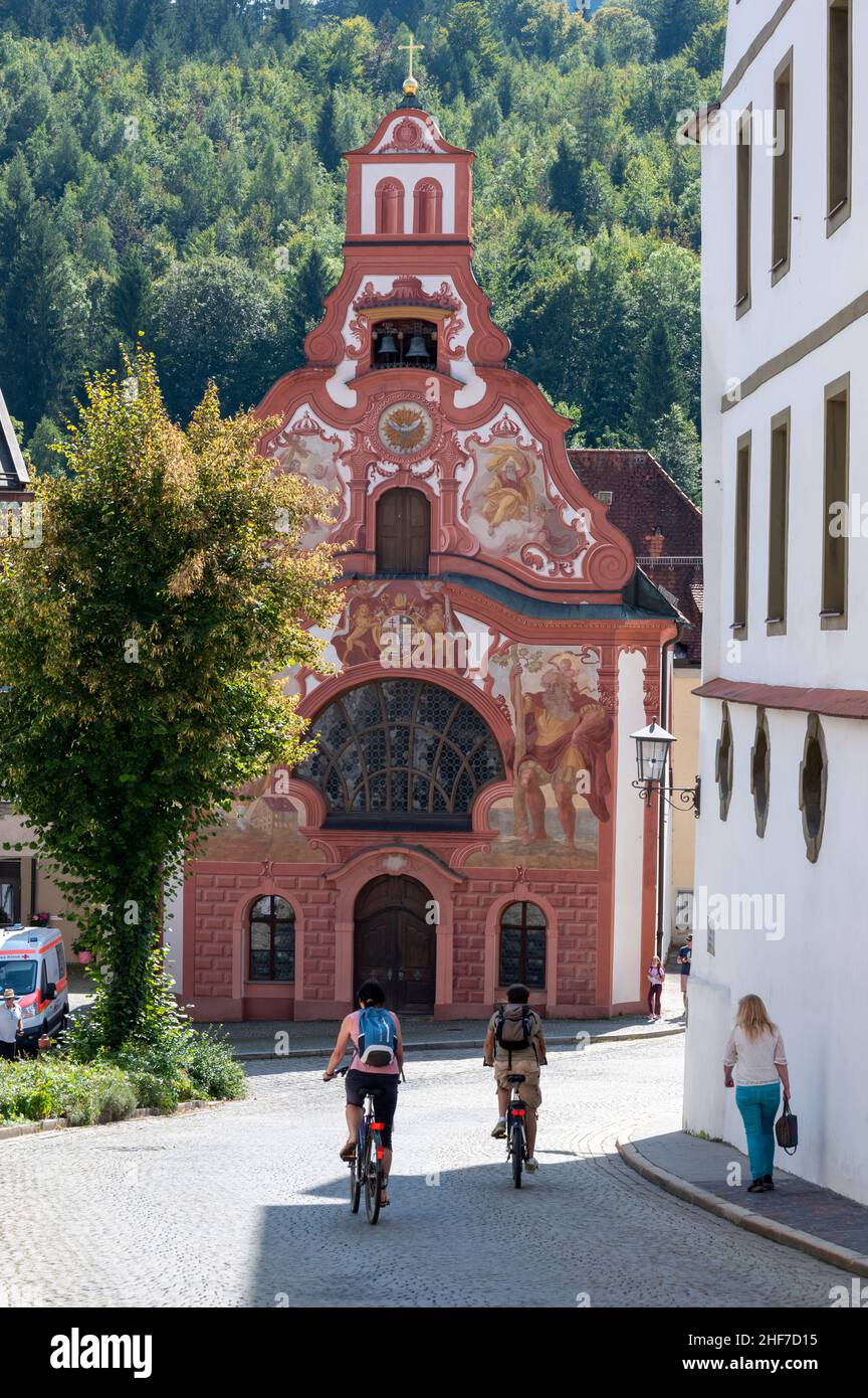 Allemagne, Bavière, Swabia, Allgäu, Ostallgäu,Füssen, Heilig-Geist Spitalkirche Banque D'Images