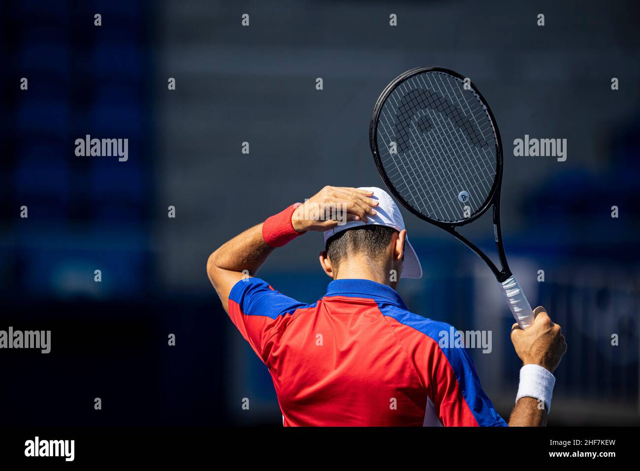 Tokyo, Japon.31st juillet 2021.Jeux Olympiques: Match de tennis entre Novak Djokovic et Pablo Carreño pour la médaille de bronze à l'arène Ariake.© ABEL F. ROS Banque D'Images