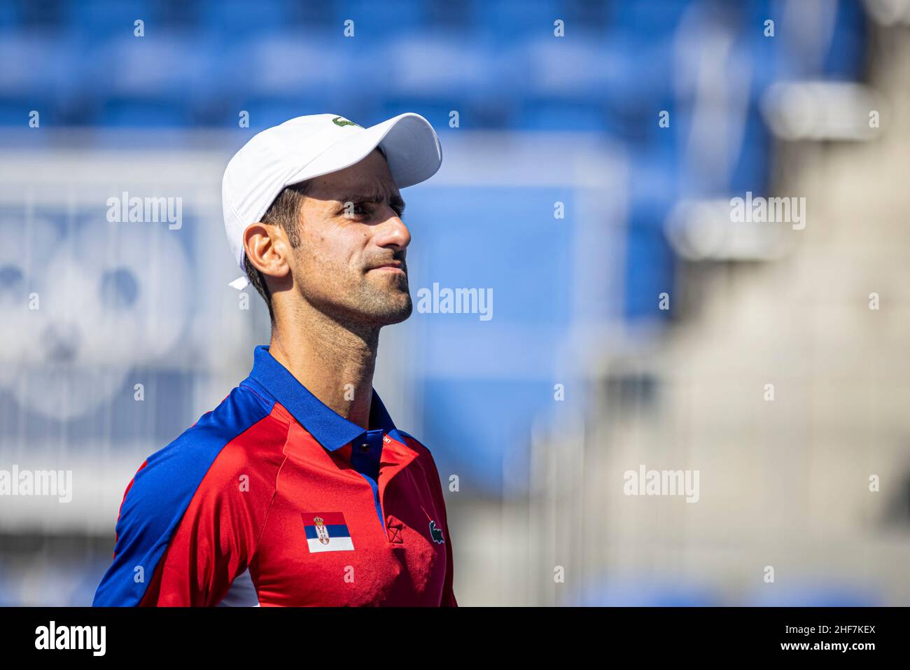 Tokyo, Japon.31st juillet 2021.Jeux Olympiques: Match de tennis entre Novak Djokovic et Pablo Carreño pour la médaille de bronze à l'arène Ariake.© ABEL F. ROS Banque D'Images